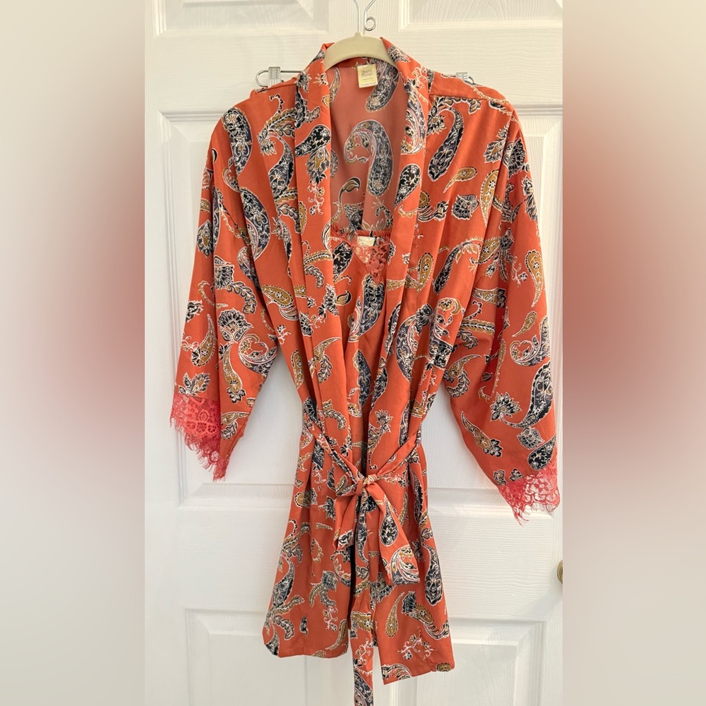 Japna 3 Piece Set Orange Paisley Intimates